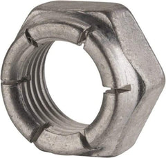 Flex-Loc - 7/16-20 UNJF Grade 2 Hex Lock Nut with Expanding Flex Top - 21/64" High, Cadmium-Plated Finish, Meets Military Specifications - USA Tool & Supply