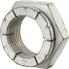 Flex-Loc - 1-14 UNJS Grade 2 Hex Lock Nut with Expanding Flex Top - 1-7/16" Width Across Flats, Cadmium-Plated Finish, Meets Military Specifications - USA Tool & Supply