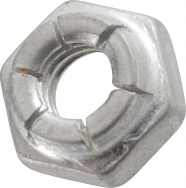 Flex-Loc - 1/4-20 UNC Grade 2 Hex Lock Nut with Expanding Flex Top - USA Tool & Supply