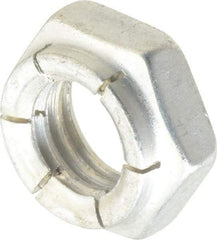 Flex-Loc - 1/2-13 UNC Grade 2 Hex Lock Nut with Expanding Flex Top - 21/64" High, Cadmium-Plated Finish, Meets Military Specifications - USA Tool & Supply