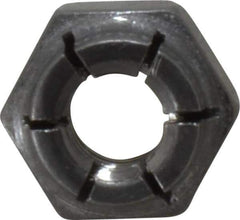 Flex-Loc - 1/4-20 UNC 18-8 Hex Lock Nut with Expanding Flex Top - 19/64" High, Uncoated, Meets Military Specifications - USA Tool & Supply