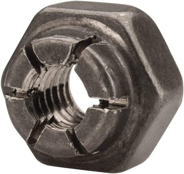 Flex-Loc - #8-32 UNJC 18-8 Hex Lock Nut with Expanding Flex Top - Uncoated, Meets Military Specifications - USA Tool & Supply