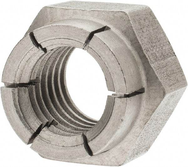 Flex-Loc - 1/2-13 UNC 18-8 Hex Lock Nut with Expanding Flex Top - Uncoated, Meets Military Specifications - USA Tool & Supply