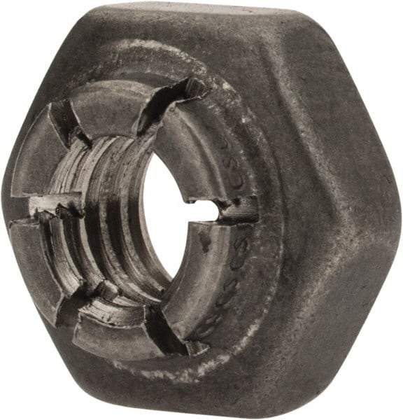 Flex-Loc - #10-32 UNJF 18-8 Hex Lock Nut with Expanding Flex Top - 3/16" High, Uncoated, Meets Military Specifications - USA Tool & Supply