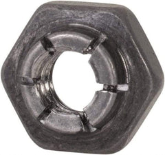 Flex-Loc - #10-24 UNJC 18-8 Hex Lock Nut with Expanding Flex Top - 3/16" High, Uncoated, Meets Military Specifications - USA Tool & Supply