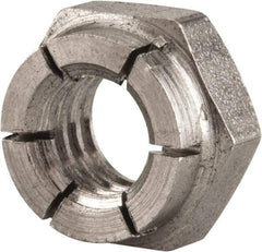 Flex-Loc - 5/16-18 UNC 18-8 Hex Lock Nut with Expanding Flex Top - 17/64" High, Uncoated, Meets Military Specifications - USA Tool & Supply