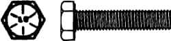 Made in USA - 3/8-24 UNF, 3-3/4" Length Under Head Hex Head Cap Screw - Partially Threaded, Grade 8 Alloy Steel, Zinc Yellow Dichromate Finish, 9/16" Hex - USA Tool & Supply