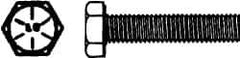Made in USA - 5/16-24 UNF, 4" Length Under Head Hex Head Cap Screw - Fully Threaded, Grade 8 Alloy Steel, Zinc Yellow Dichromate Finish, 1/2" Hex - USA Tool & Supply
