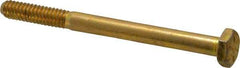 Value Collection - 1/4-20 UNC, 3" Length Under Head Hex Head Cap Screw - Partially Threaded, Grade 8 Alloy Steel, Zinc-Plated Finish, 7/16" Hex - USA Tool & Supply