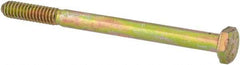 Value Collection - 1/4-20 UNC, 3-1/4" Length Under Head Hex Head Cap Screw - Partially Threaded, Grade 8 Alloy Steel, Zinc-Plated Finish, 7/16" Hex - USA Tool & Supply