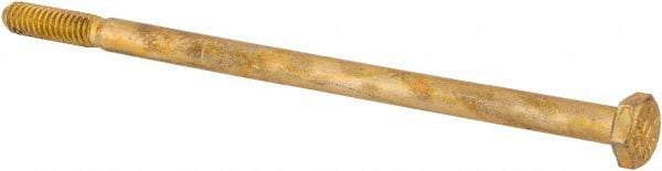 Value Collection - 1/4-20 UNC, 5" Length Under Head Hex Head Cap Screw - Partially Threaded, Grade 8 Alloy Steel, Zinc-Plated Finish, 7/16" Hex - USA Tool & Supply