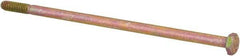 Value Collection - 1/4-20 UNC, 6" Length Under Head Hex Head Cap Screw - Partially Threaded, Grade 8 Alloy Steel, Zinc-Plated Finish, 7/16" Hex - USA Tool & Supply