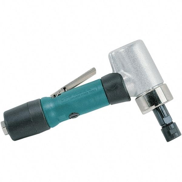 Dynabrade - 1/4" Collet, Angle Handle, Air Angle Die Grinder - 18,000 RPM, Rear Exhaust, 33.99 CFM, 0.7 hp, 90 psi, 1/4 NPT Inlet - USA Tool & Supply