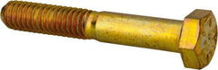 Value Collection - 5/16-18 UNC, 2" Length Under Head Hex Head Cap Screw - Partially Threaded, Grade 8 Alloy Steel, Zinc-Plated Finish, 1/2" Hex - USA Tool & Supply