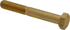 Value Collection - 5/16-18 UNC, 2-1/4" Length Under Head Hex Head Cap Screw - Partially Threaded, Grade 8 Alloy Steel, Zinc-Plated Finish, 1/2" Hex - USA Tool & Supply