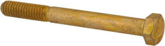 Value Collection - 5/16-18 UNC, 3" Length Under Head Hex Head Cap Screw - Partially Threaded, Grade 8 Alloy Steel, Zinc-Plated Finish, 1/2" Hex - USA Tool & Supply