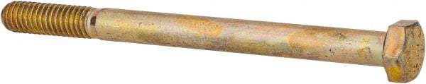 Value Collection - 5/16-18 UNC, 4" Length Under Head Hex Head Cap Screw - Partially Threaded, Grade 8 Alloy Steel, Zinc-Plated Finish, 1/2" Hex - USA Tool & Supply