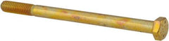 Value Collection - 5/16-18 UNC, 4-1/2" Length Under Head Hex Head Cap Screw - Partially Threaded, Grade 8 Alloy Steel, Zinc-Plated Finish, 1/2" Hex - USA Tool & Supply