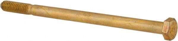 Value Collection - 5/16-18 UNC, 5" Length Under Head Hex Head Cap Screw - Partially Threaded, Grade 8 Alloy Steel, Zinc-Plated Finish, 1/2" Hex - USA Tool & Supply