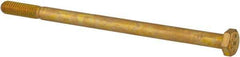 Value Collection - 5/16-18 UNC, 5-1/2" Length Under Head Hex Head Cap Screw - Partially Threaded, Grade 8 Alloy Steel, Zinc-Plated Finish, 1/2" Hex - USA Tool & Supply