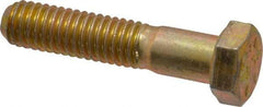 Value Collection - 3/8-16 UNC, 1-3/4" Length Under Head Hex Head Cap Screw - Partially Threaded, Grade 8 Alloy Steel, Zinc-Plated Finish, 9/16" Hex - USA Tool & Supply
