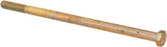 Value Collection - 3/8-16 UNC, 7-1/2" Length Under Head Hex Head Cap Screw - Partially Threaded, Grade 8 Alloy Steel, Zinc-Plated Finish, 9/16" Hex - USA Tool & Supply