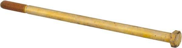 Value Collection - 3/8-16 UNC, 8" Length Under Head Hex Head Cap Screw - Partially Threaded, Grade 8 Alloy Steel, Zinc-Plated Finish, 9/16" Hex - USA Tool & Supply