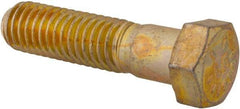 Value Collection - 7/16-14 UNC, 1-3/4" Length Under Head Hex Head Cap Screw - Partially Threaded, Grade 8 Alloy Steel, Zinc-Plated Finish, 5/8" Hex - USA Tool & Supply