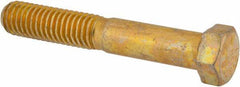 Value Collection - 7/16-14 UNC, 2-3/4" Length Under Head Hex Head Cap Screw - Partially Threaded, Grade 8 Alloy Steel, Zinc-Plated Finish, 5/8" Hex - USA Tool & Supply
