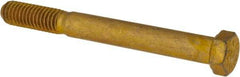 Value Collection - 7/16-14 UNC, 4" Length Under Head Hex Head Cap Screw - Partially Threaded, Grade 8 Alloy Steel, Zinc-Plated Finish, 5/8" Hex - USA Tool & Supply