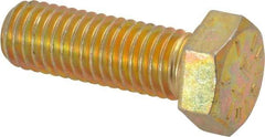 Value Collection - 1/2-13 UNC, 1-1/2" Length Under Head Hex Head Cap Screw - Fully Threaded, Grade 8 Alloy Steel, Zinc-Plated Finish, 3/4" Hex - USA Tool & Supply