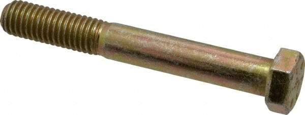 Value Collection - 1/2-13 UNC, 3-3/4" Length Under Head Hex Head Cap Screw - Partially Threaded, Grade 8 Alloy Steel, Zinc-Plated Finish, 3/4" Hex - USA Tool & Supply