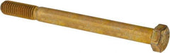 Value Collection - 1/2-13 UNC, 5-1/2" Length Under Head Hex Head Cap Screw - Partially Threaded, Grade 8 Alloy Steel, Zinc-Plated Finish, 3/4" Hex - USA Tool & Supply