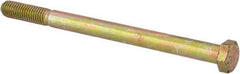 Value Collection - 1/2-13 UNC, 7" Length Under Head Hex Head Cap Screw - Partially Threaded, Grade 8 Alloy Steel, Zinc-Plated Finish, 3/4" Hex - USA Tool & Supply