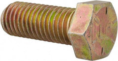 Value Collection - 9/16-12 UNC, 1-1/2" Length Under Head Hex Head Cap Screw - Fully Threaded, Grade 8 Alloy Steel, Zinc-Plated Finish, 13/16" Hex - USA Tool & Supply