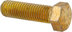 Value Collection - 9/16-12 UNC, 2" Length Under Head Hex Head Cap Screw - Fully Threaded, Grade 8 Alloy Steel, Zinc-Plated Finish, 13/16" Hex - USA Tool & Supply