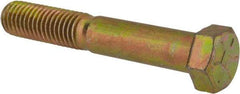 Value Collection - 9/16-12 UNC, 3-1/2" Length Under Head Hex Head Cap Screw - Partially Threaded, Grade 8 Alloy Steel, Zinc-Plated Finish, 13/16" Hex - USA Tool & Supply