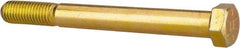 Value Collection - 9/16-12 UNC, 5-1/2" Length Under Head Hex Head Cap Screw - Partially Threaded, Grade 8 Alloy Steel, Zinc-Plated Finish, 13/16" Hex - USA Tool & Supply