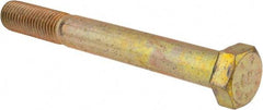 Value Collection - 1-1/8 - 7 UNC, 9-1/2" Length Under Head Hex Head Cap Screw - Partially Threaded, Grade 8 Alloy Steel, Zinc-Plated Finish, 1-11/16" Hex - USA Tool & Supply