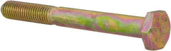 Value Collection - 1/4-28 UNF, 2-1/4" Length Under Head Hex Head Cap Screw - Partially Threaded, Grade 8 Alloy Steel, Zinc-Plated Finish, 7/16" Hex - USA Tool & Supply