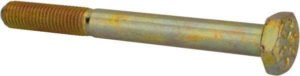 Value Collection - 1/4-28 UNF, 2-1/2" Length Under Head Hex Head Cap Screw - Partially Threaded, Grade 8 Alloy Steel, Zinc-Plated Finish, 7/16" Hex - USA Tool & Supply