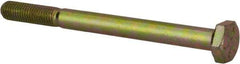 Value Collection - 1/4-28 UNF, 3" Length Under Head Hex Head Cap Screw - Partially Threaded, Grade 8 Alloy Steel, Zinc-Plated Finish, 7/16" Hex - USA Tool & Supply