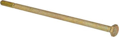 Value Collection - 1/4-28 UNF, 6" Length Under Head Hex Head Cap Screw - Partially Threaded, Grade 8 Alloy Steel, Zinc-Plated Finish, 7/16" Hex - USA Tool & Supply