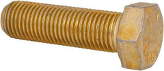 Value Collection - 3/8-24 UNF, 1-1/4" Length Under Head Hex Head Cap Screw - Fully Threaded, Grade 8 Alloy Steel, Zinc-Plated Finish, 9/16" Hex - USA Tool & Supply