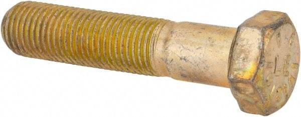 Value Collection - 3/8-24 UNF, 1-3/4" Length Under Head Hex Head Cap Screw - Partially Threaded, Grade 8 Alloy Steel, Zinc-Plated Finish, 9/16" Hex - USA Tool & Supply