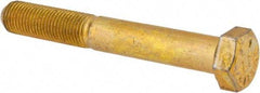 Value Collection - 3/8-24 UNF, 2-3/4" Length Under Head Hex Head Cap Screw - Partially Threaded, Grade 8 Alloy Steel, Zinc-Plated Finish, 9/16" Hex - USA Tool & Supply