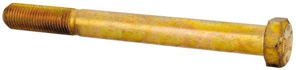 Value Collection - 3/8-24 UNF, 3-3/4" Length Under Head Hex Head Cap Screw - Partially Threaded, Grade 8 Alloy Steel, Zinc-Plated Finish, 9/16" Hex - USA Tool & Supply