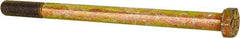Value Collection - 3/8-24 UNF, 5-1/2" Length Under Head Hex Head Cap Screw - Partially Threaded, Grade 8 Alloy Steel, Zinc-Plated Finish, 9/16" Hex - USA Tool & Supply
