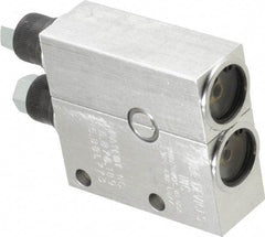 LDI Industries - 0.16 cc Output per Cycle, 2 Outlet Central Lubrication System Air-Operated Pump - 1" Wide x 4-3/64" High, Oil/Grease, 1/8-27 Outlet Thread, NPTF - USA Tool & Supply