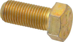 Value Collection - 7/16-20 UNF, 1" Length Under Head Hex Head Cap Screw - Fully Threaded, Grade 8 Alloy Steel, Zinc-Plated Finish, 5/8" Hex - USA Tool & Supply